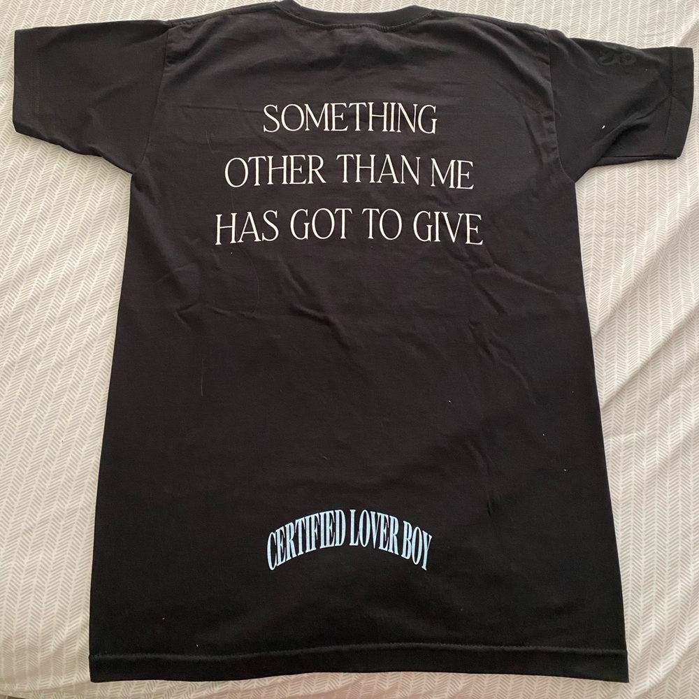 Certified Lover Boy shirt from album release party
